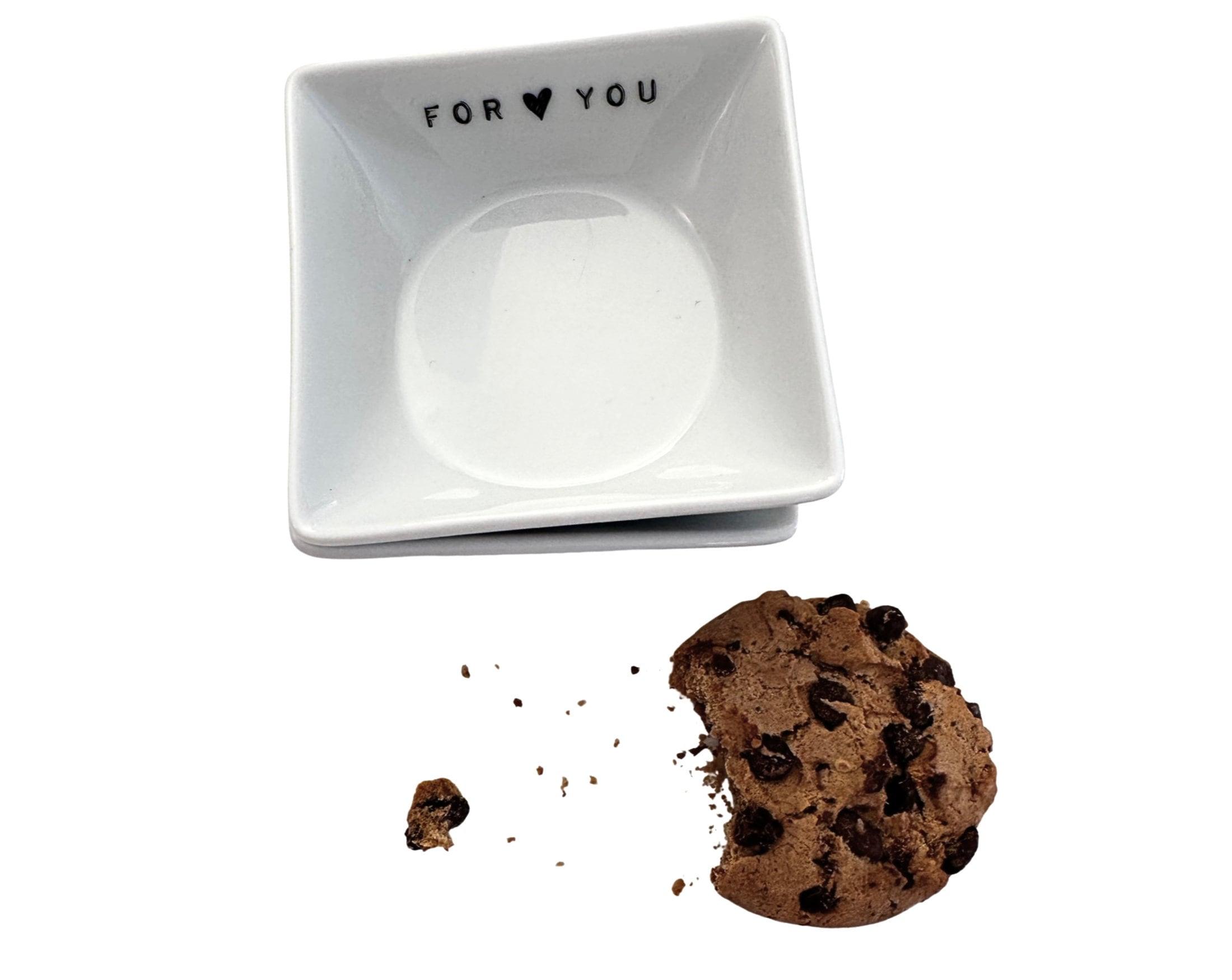 Schälchen aus weißem Porzellan | viereckig | For You - Roo's Gift Shop