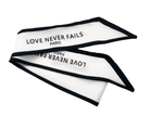 Schmaler seidiger Schal | Haarband Love Never Fails - Roo's Gift Shop