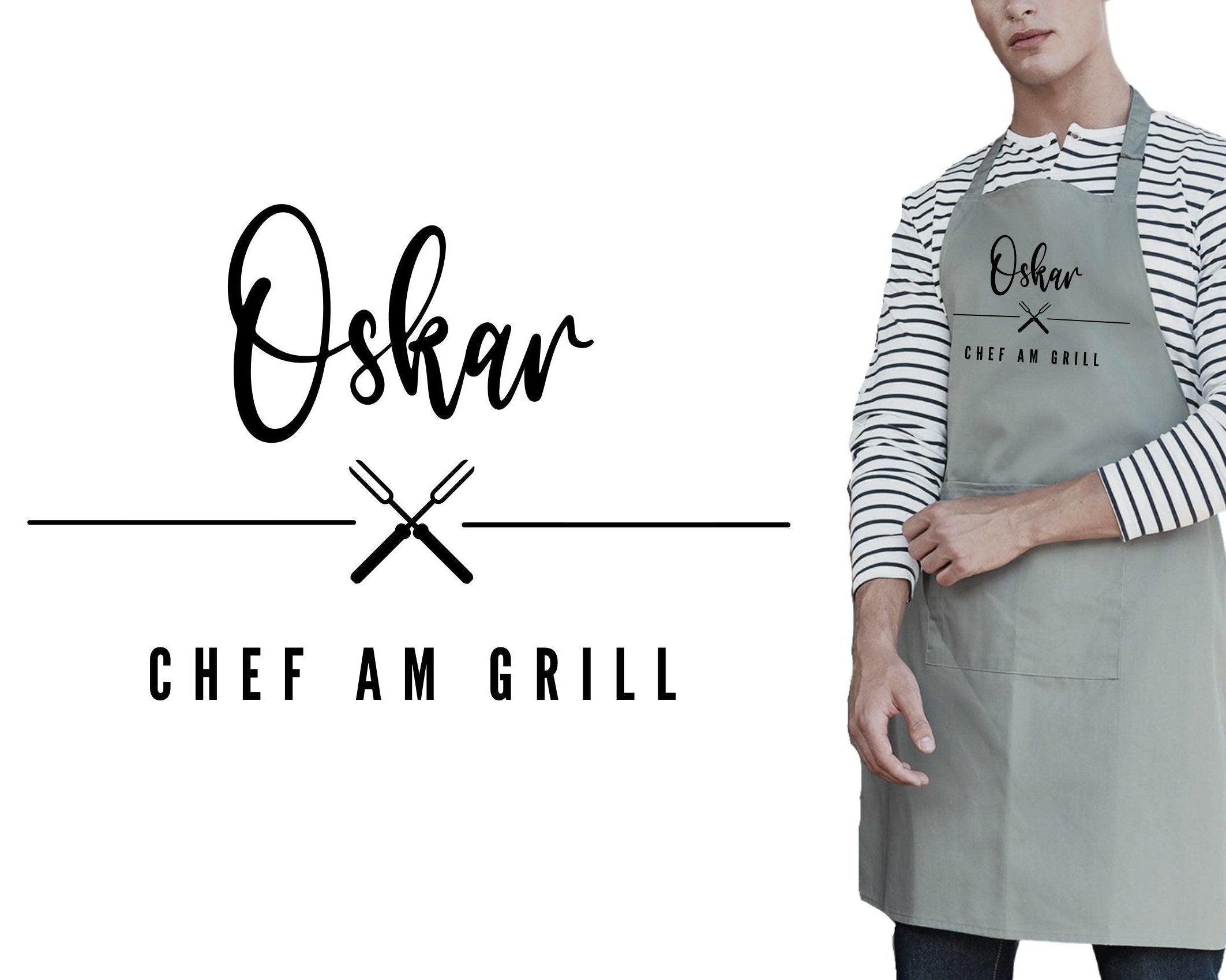 Schürze für ihn | Chef am Grill | BBQ | personalisiert - Roo's Gift Shop
