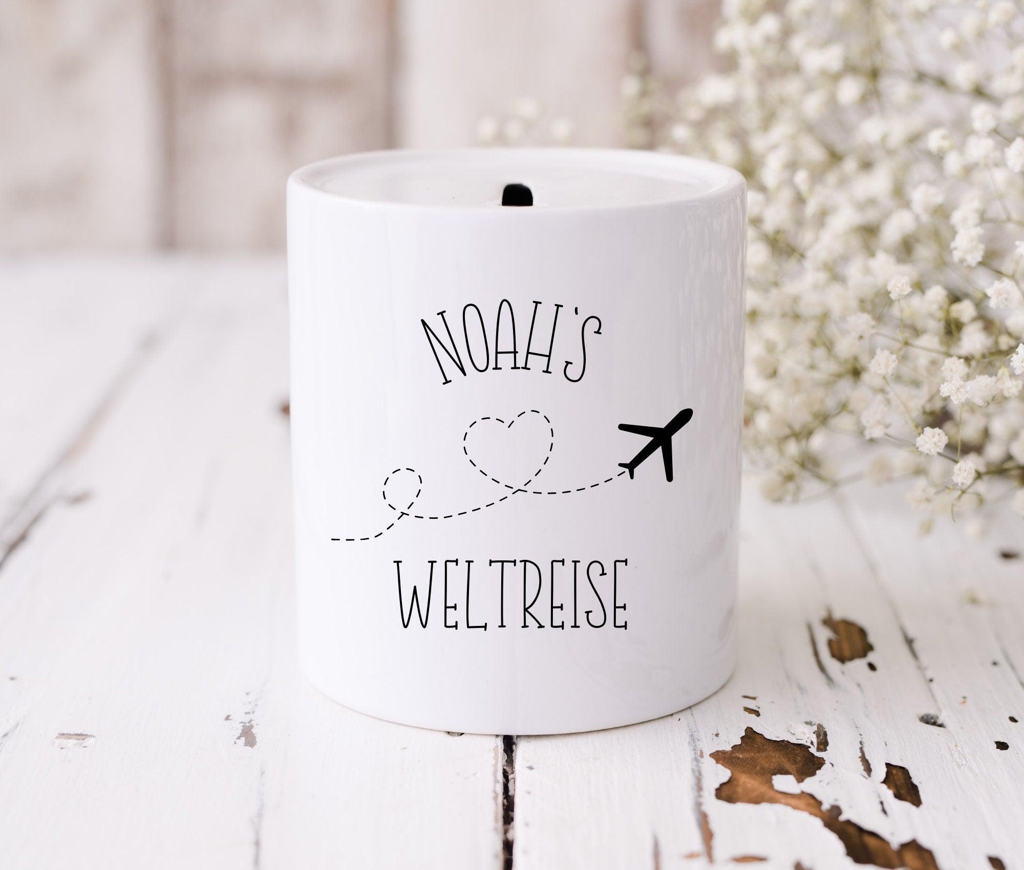 Spardose | personalisiert | Honeymoon Weltreise Backpacker - Roo's Gift Shop