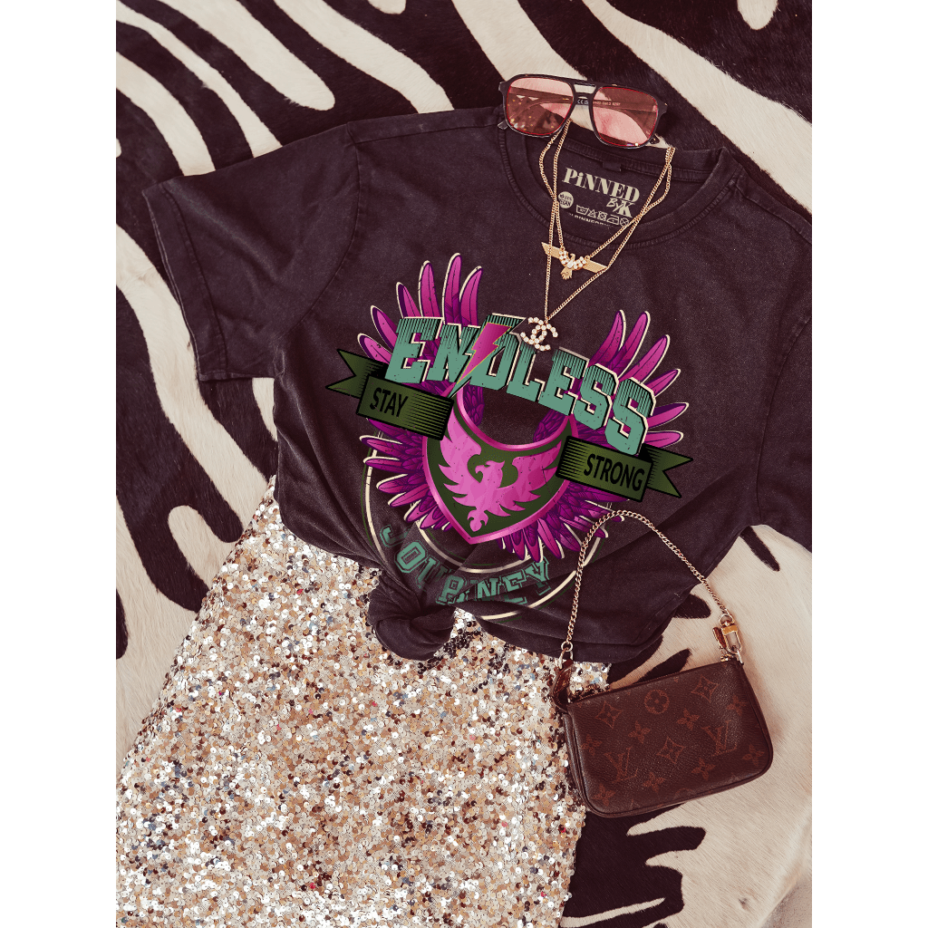 T-Shirt Endless - Gewaschenes Grau - Roo's Gift Shop