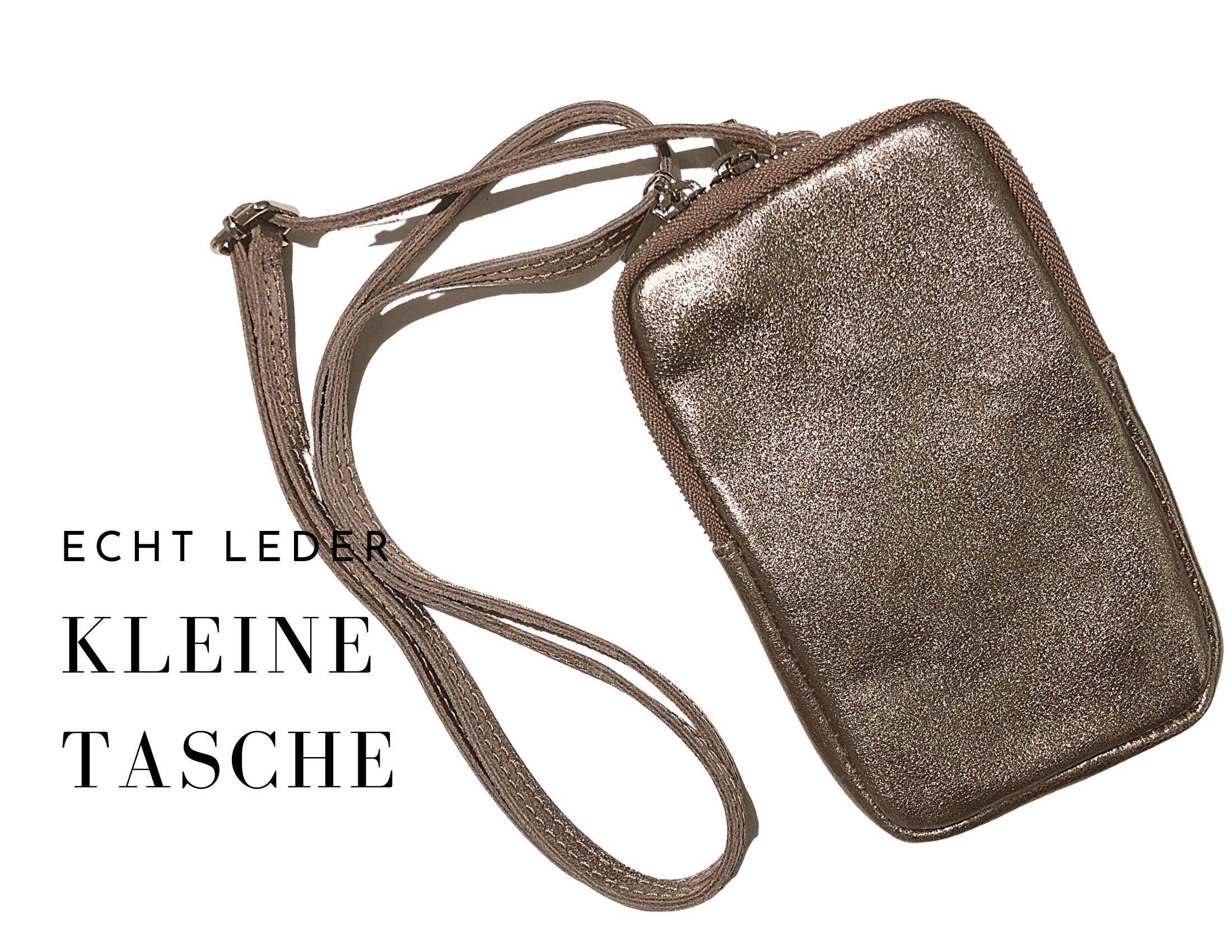 Tasche Handy Echt Leder | Handytasche | roségold - Roo's Gift Shop