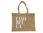 Tasche Jute | CIAO BELLA | gold schimmernder Shopper - Roo's Gift Shop