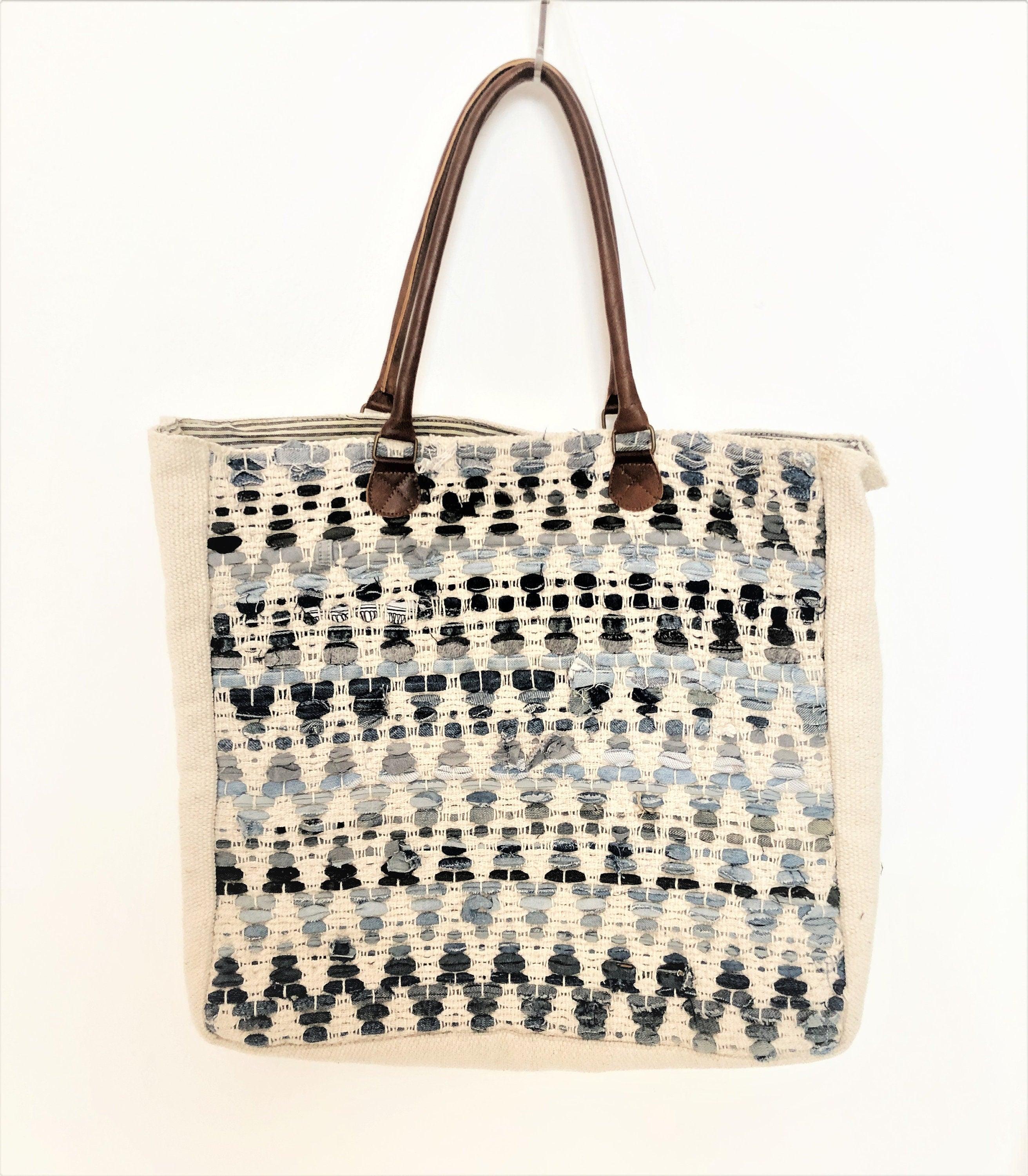 Tasche | Ethno Jeans | mit Lederhenkeln - Roo's Gift Shop