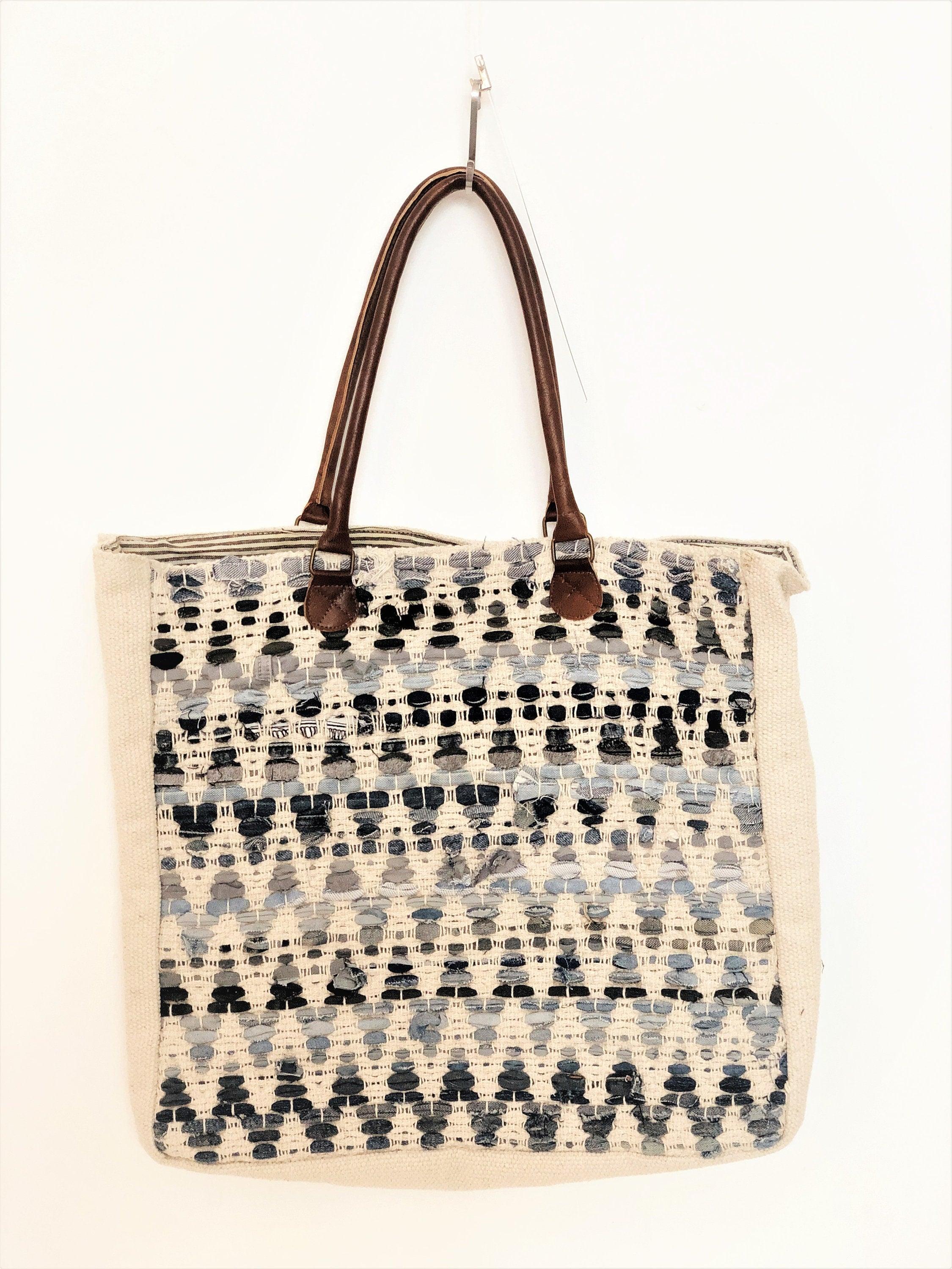 Tasche | Ethno Jeans | mit Lederhenkeln - Roo's Gift Shop