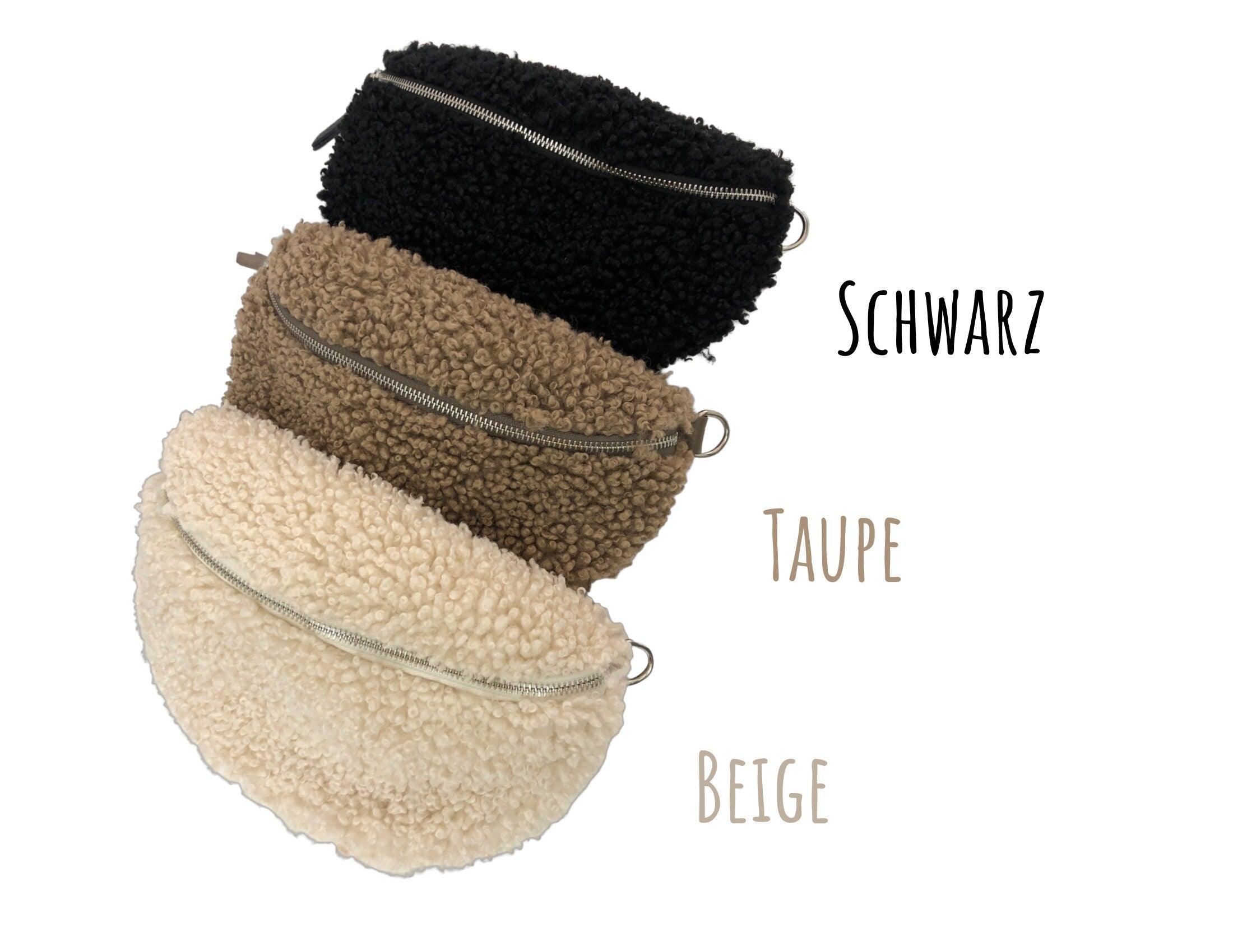 Tasche | Teddy Bauchtasche | beige taupe braun schwarz - Roo's Gift Shop