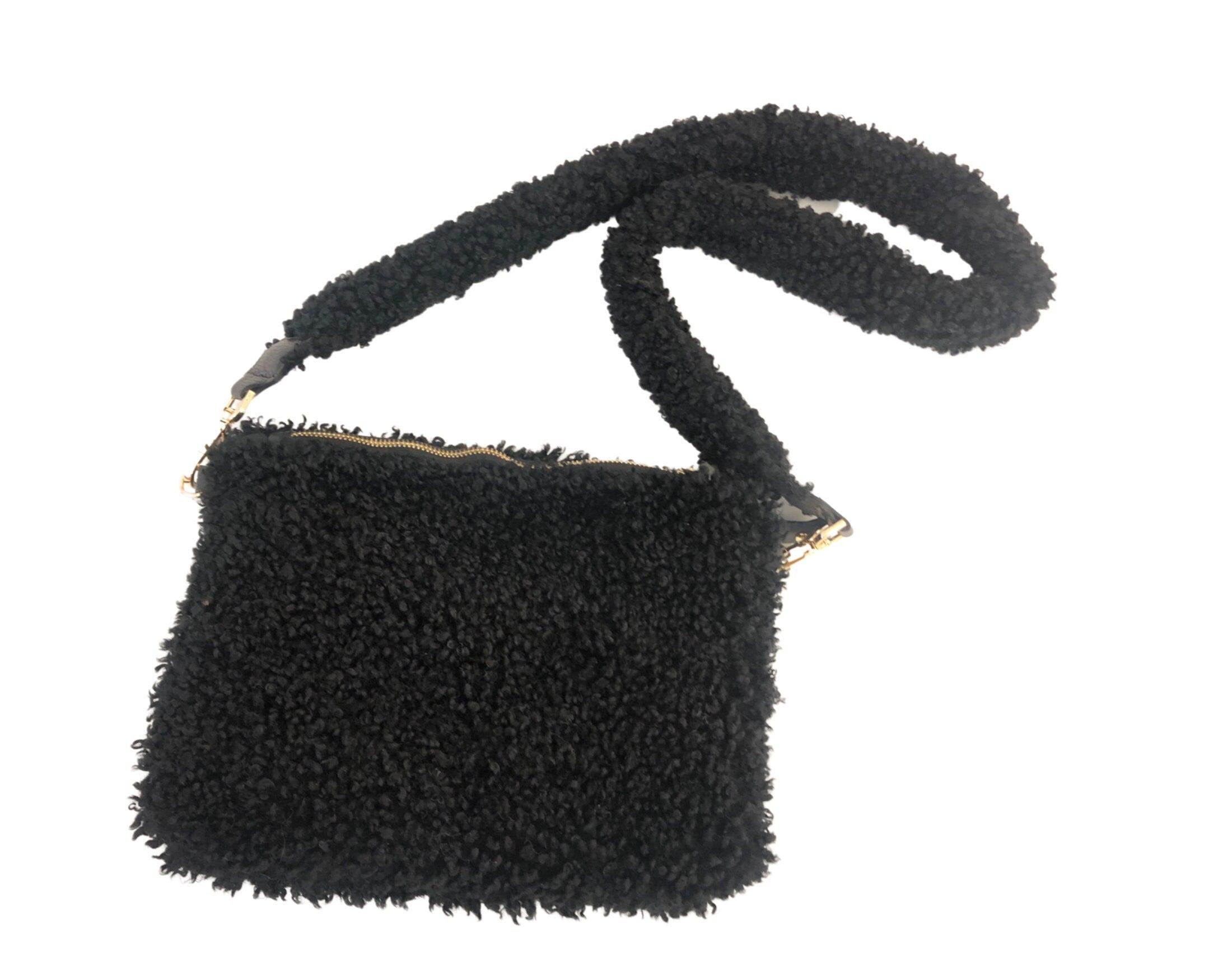 Tasche | Teddy | Clutch | schwarz - Roo's Gift Shop