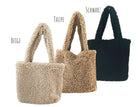 Tasche Teddyfell | Plüsch Teddytasche beige, taupe, schwarz - Roo's Gift Shop