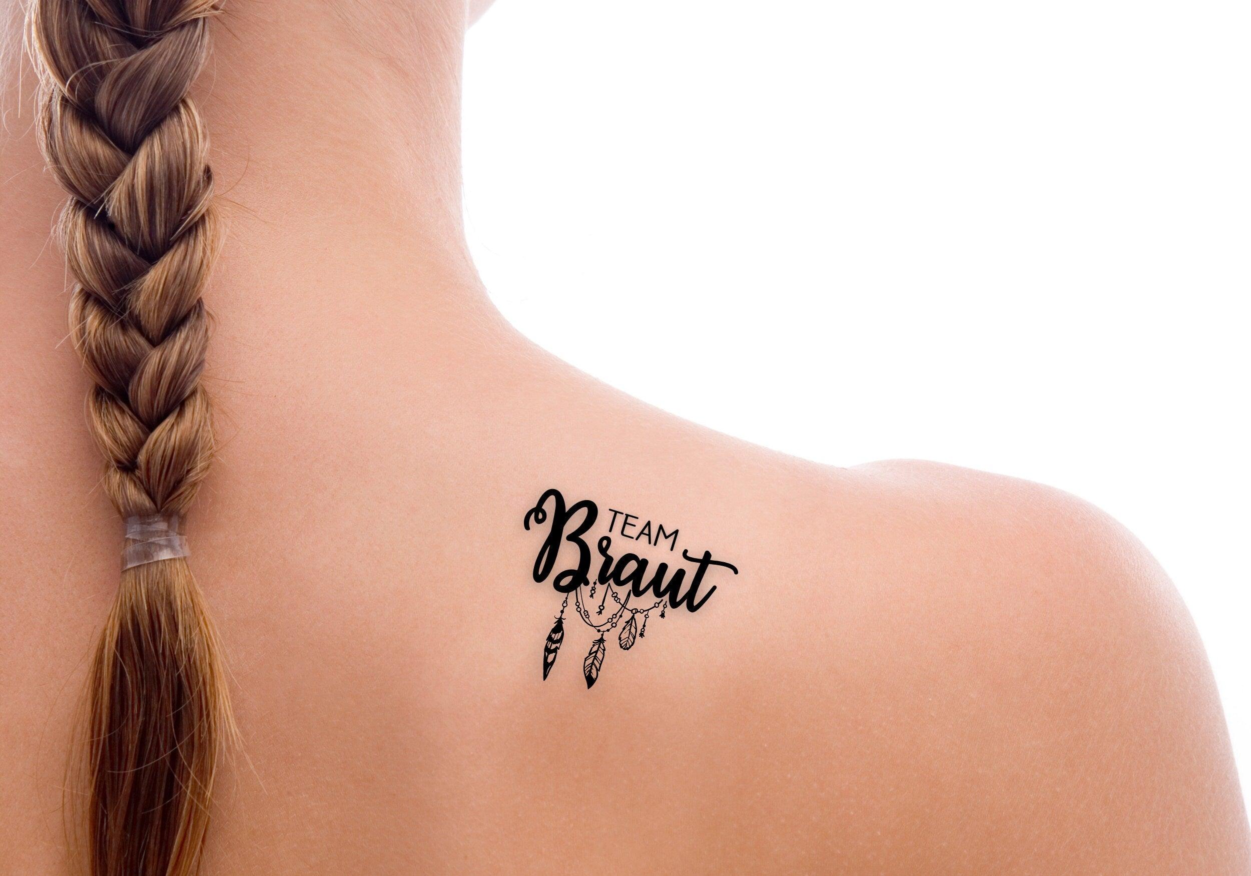 Tattoo | personalisiert | temporär | JGA Team Braut - Roo's Gift Shop