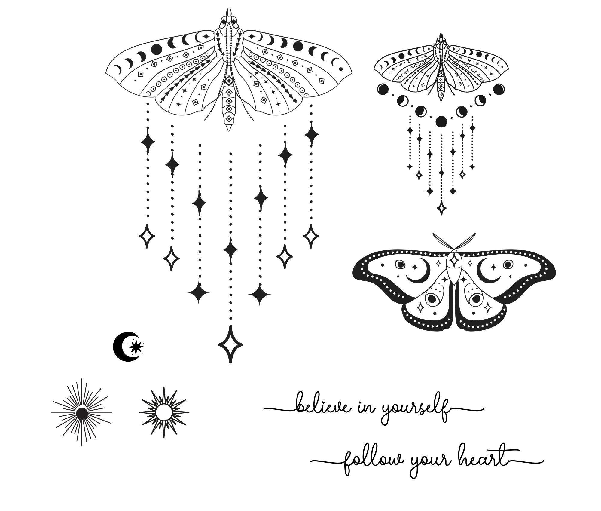 Tattoo | temporär | Set Schmetterlinge - Roo's Gift Shop