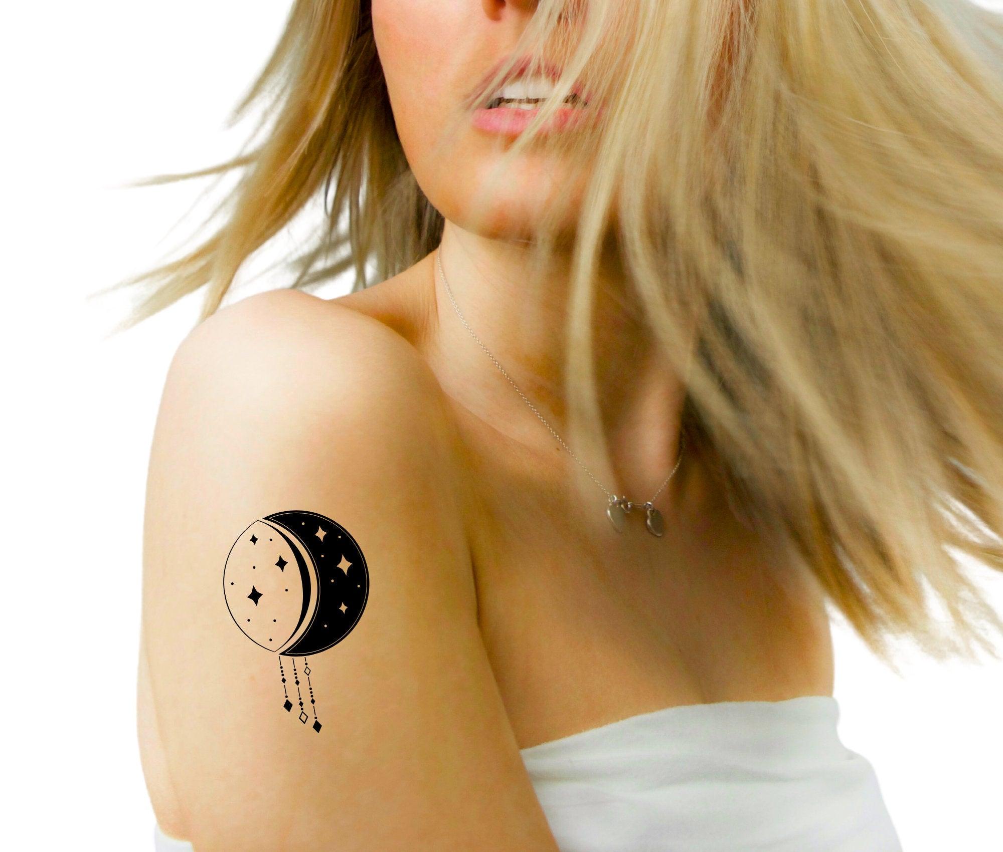 Tattoo | temporär | Set Wal, Mond, Katze - Roo's Gift Shop