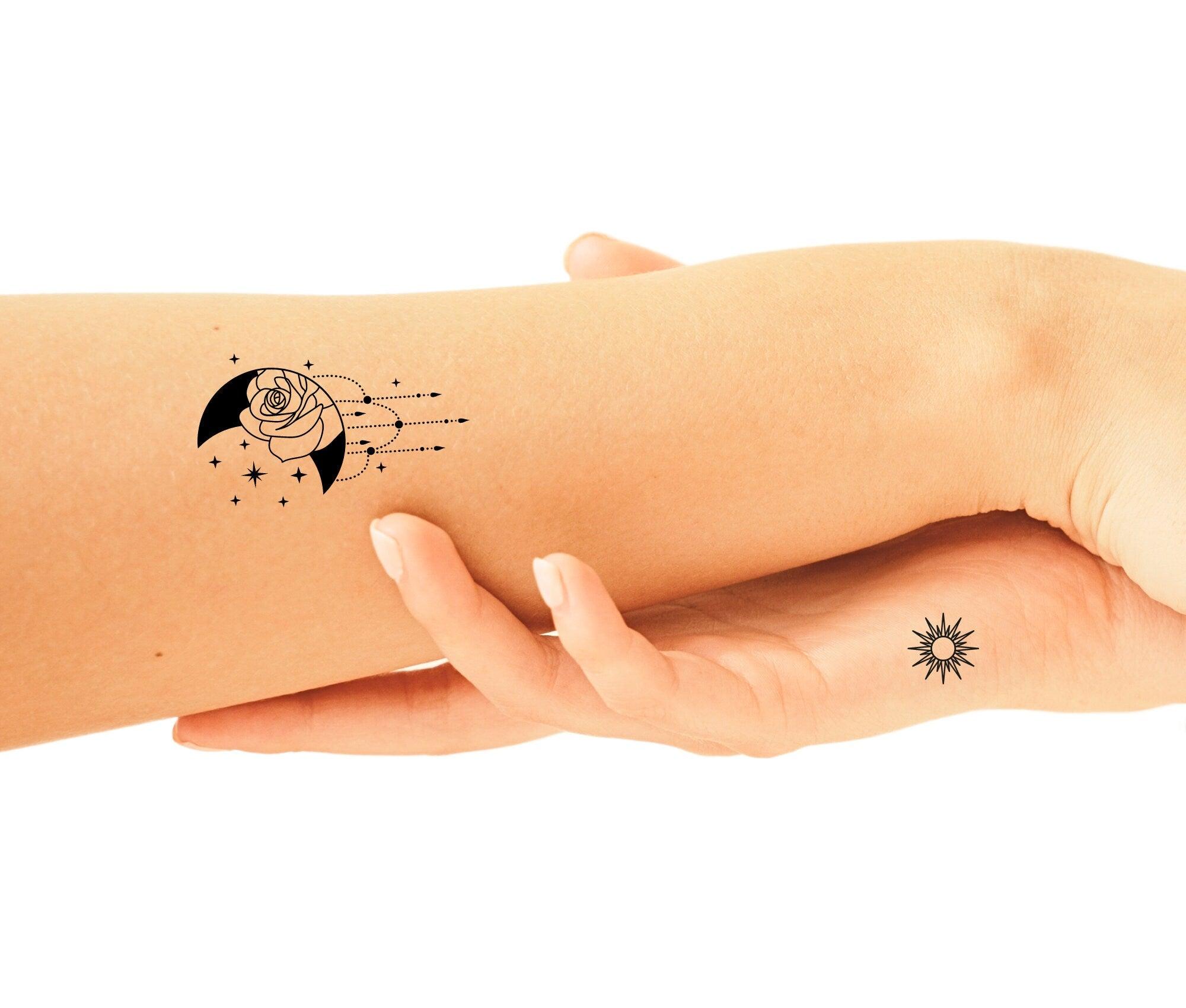 Tattoo | temporär | Set Wal, Mond, Katze - Roo's Gift Shop