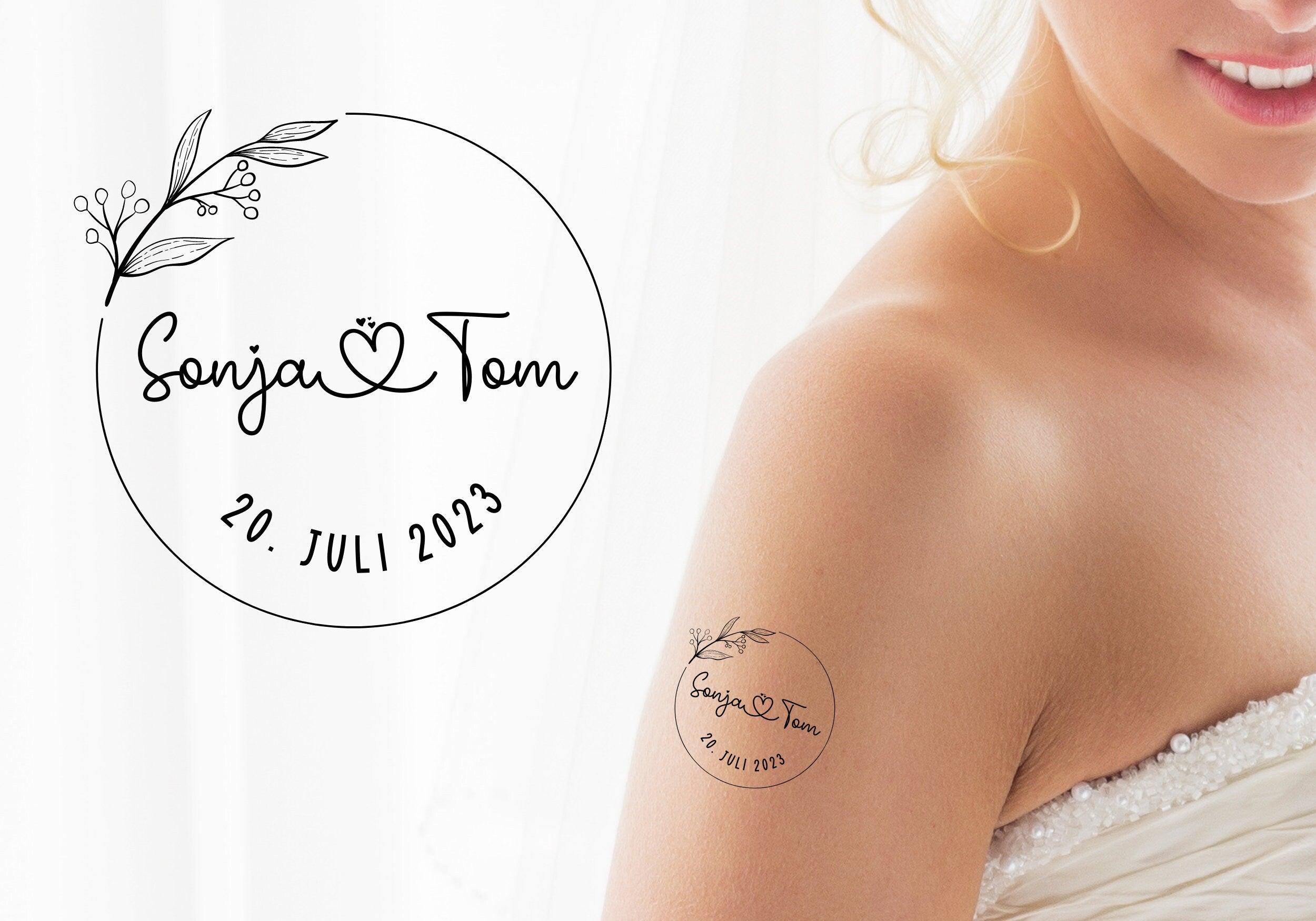 Tattoo | temporäres Hochzeits-Tattoo | JGA | personalisiert - Roo's Gift Shop