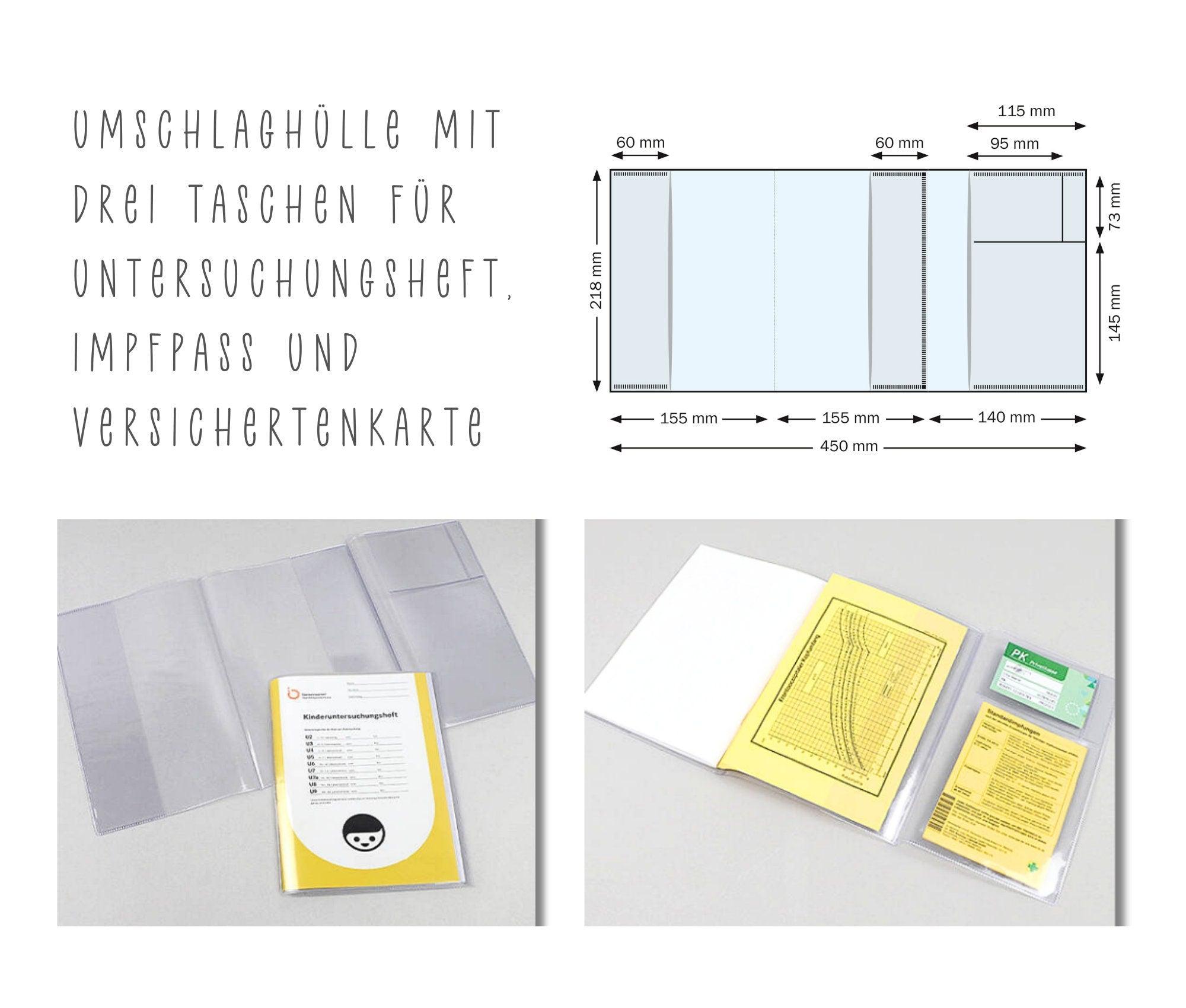 U-Heft und Impfpass Hülle | personalisiert mit Namen | Tiermotive - Roo's Gift Shop