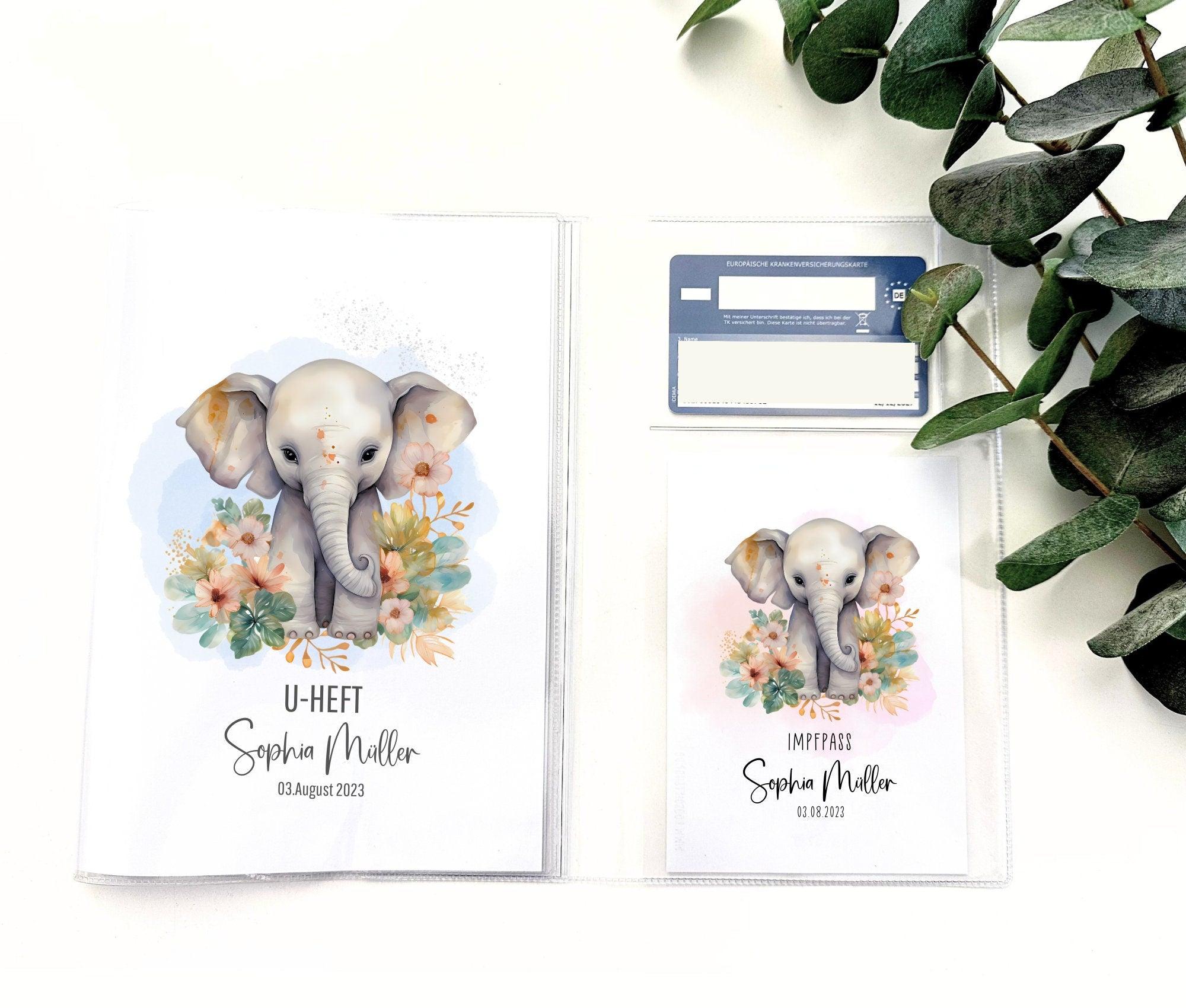 U-Heft und Impfpass Hülle | personalisiert mit Namen | Tiermotive - Roo's Gift Shop