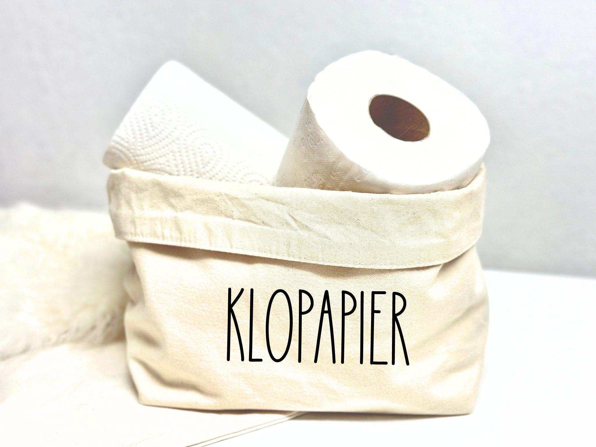Utensilo | beiger Stoffkorb für Klopapier | Aufbewahrung - Roo's Gift Shop