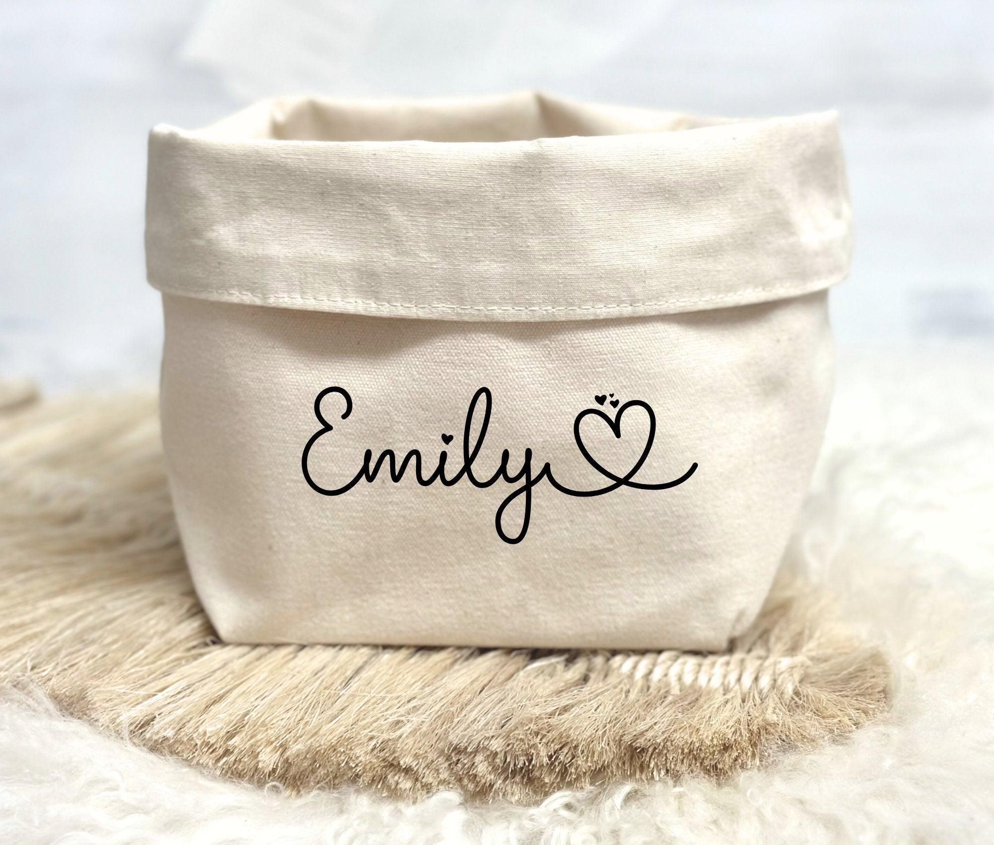 Utensilo | Personalisiert | Stoffkorb Baby Name - Roo's Gift Shop