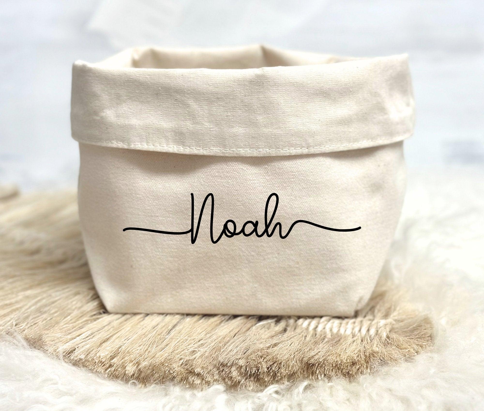 Utensilo | Personalisiert | Stoffkorb Baby Name - Roo's Gift Shop