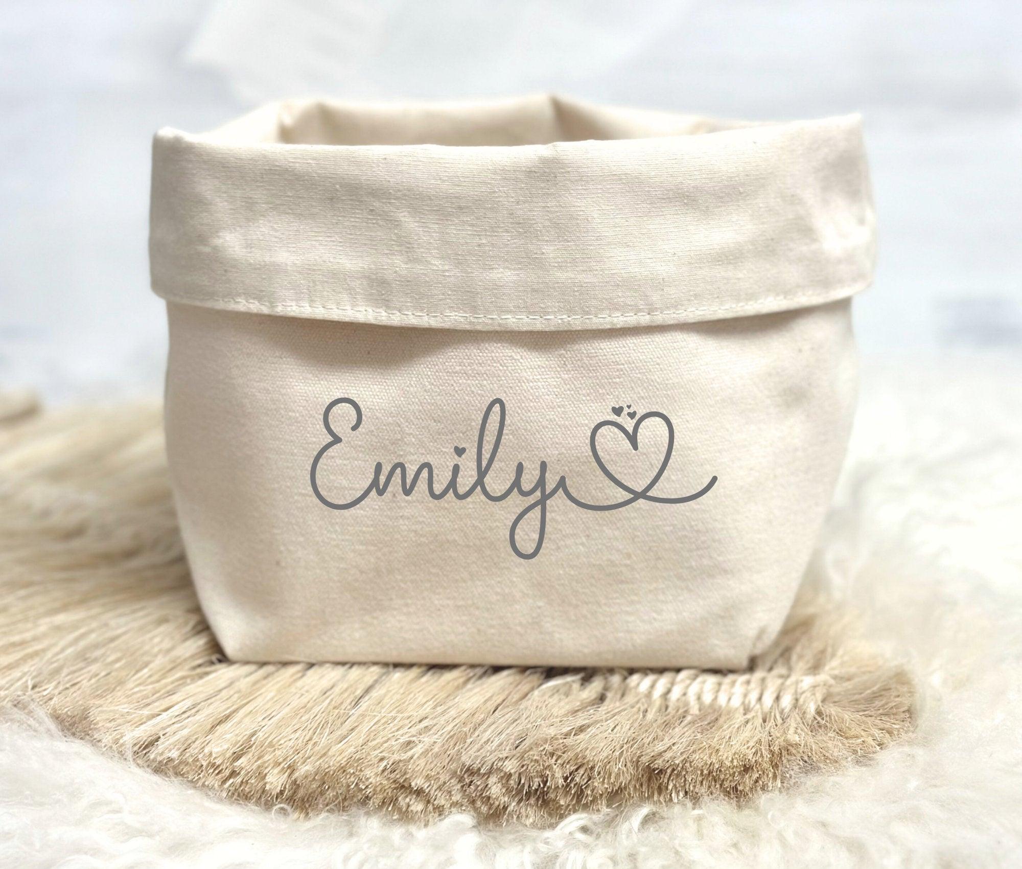 Utensilo | Personalisiert | Stoffkorb Baby Name - Roo's Gift Shop