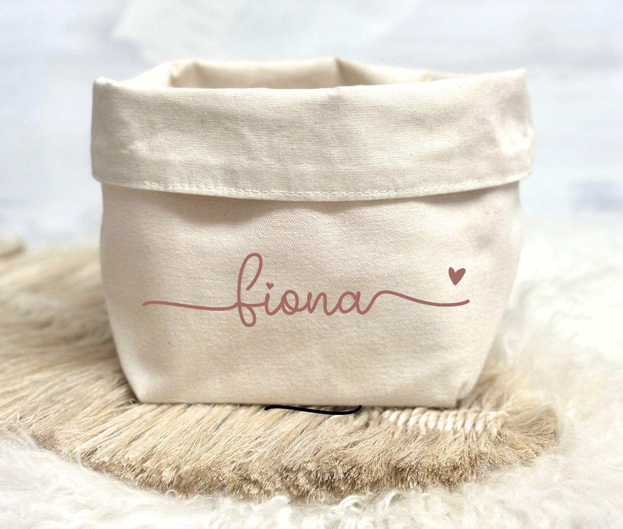 Utensilo | Personalisiert | Stoffkorb Baby Name - Roo's Gift Shop