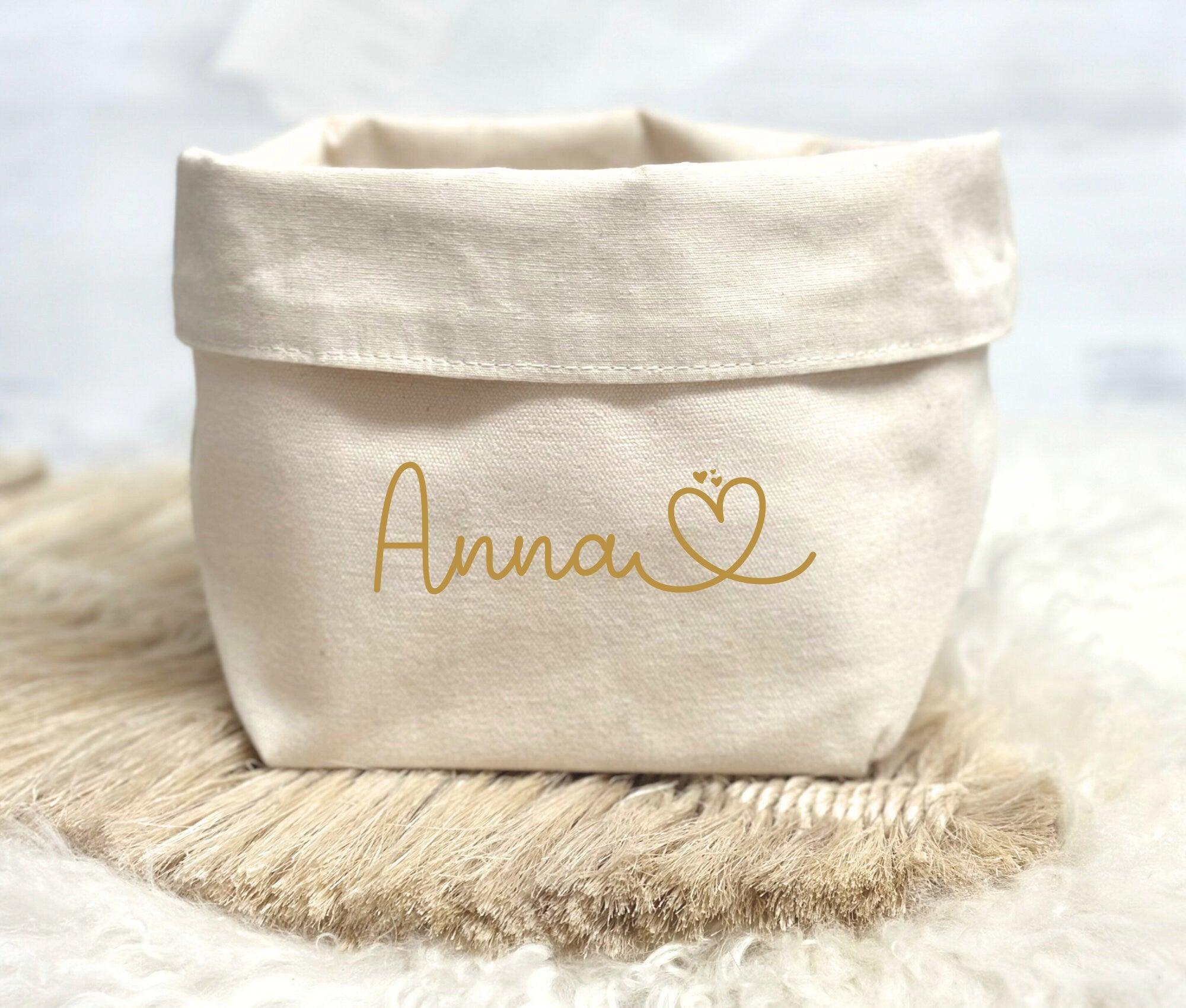 Utensilo | Personalisiert | Stoffkorb Baby Name - Roo's Gift Shop