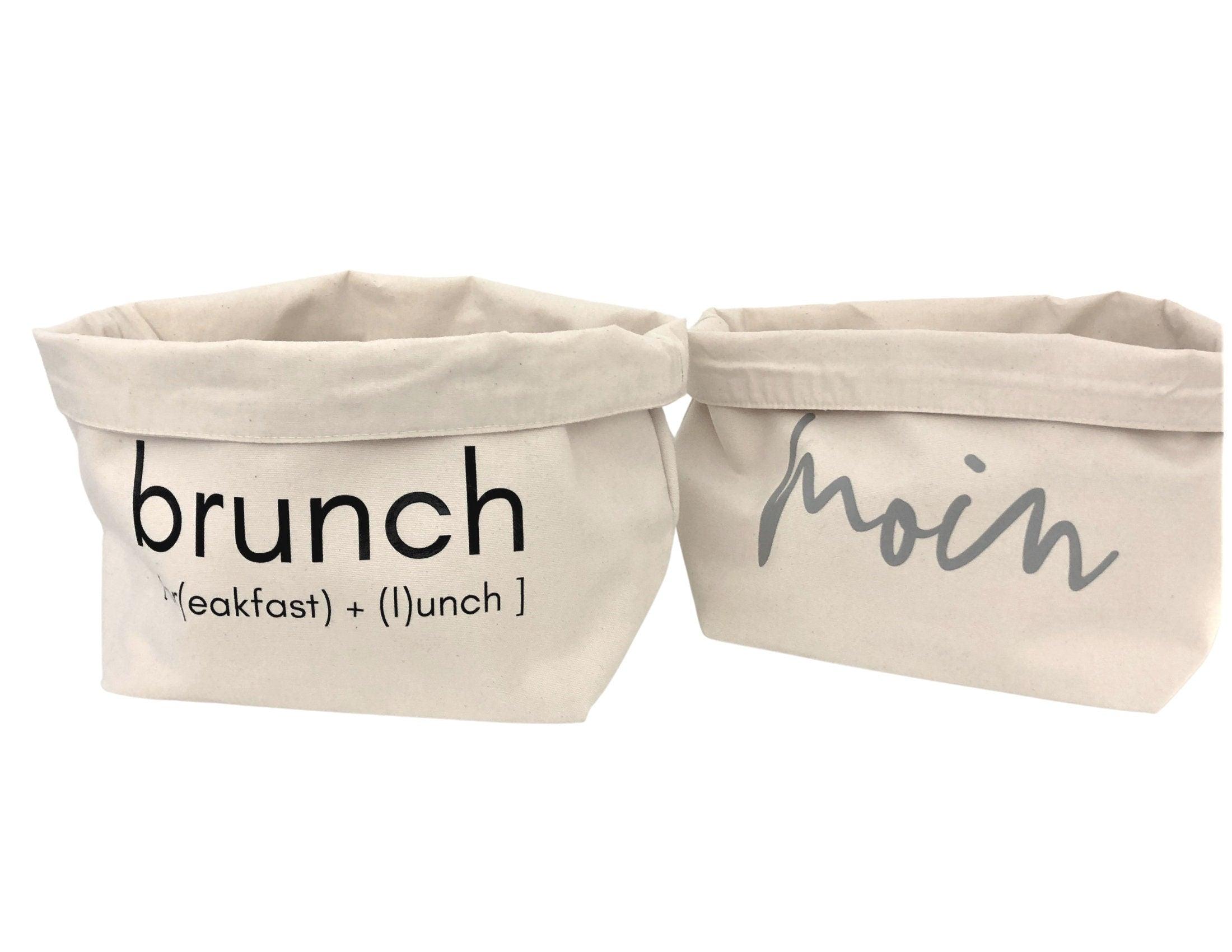 Utensilo | Stoffkorb natur | Brotkorb | "BRUNCH" - Roo's Gift Shop