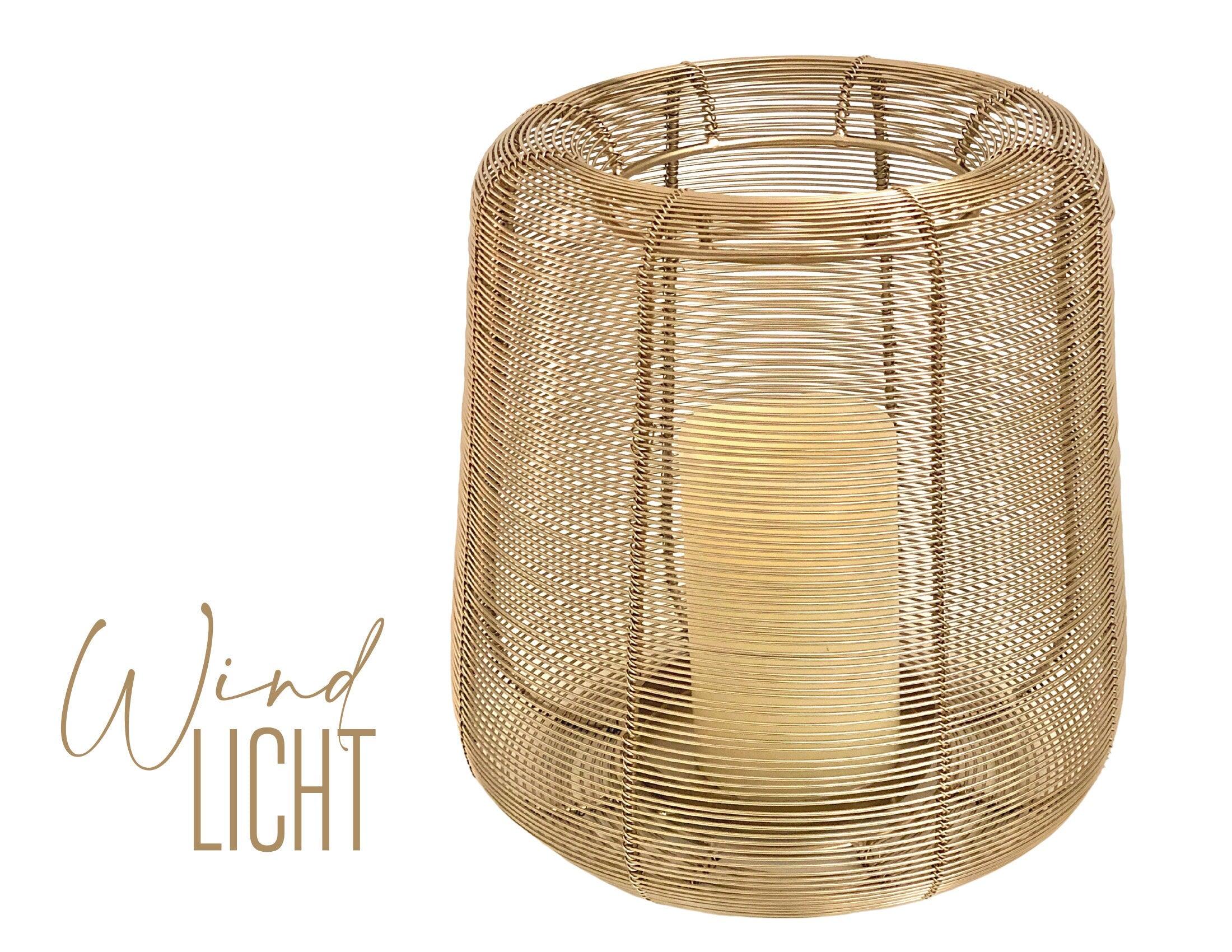 Windlicht | Draht | Metall | gold - Roo's Gift Shop
