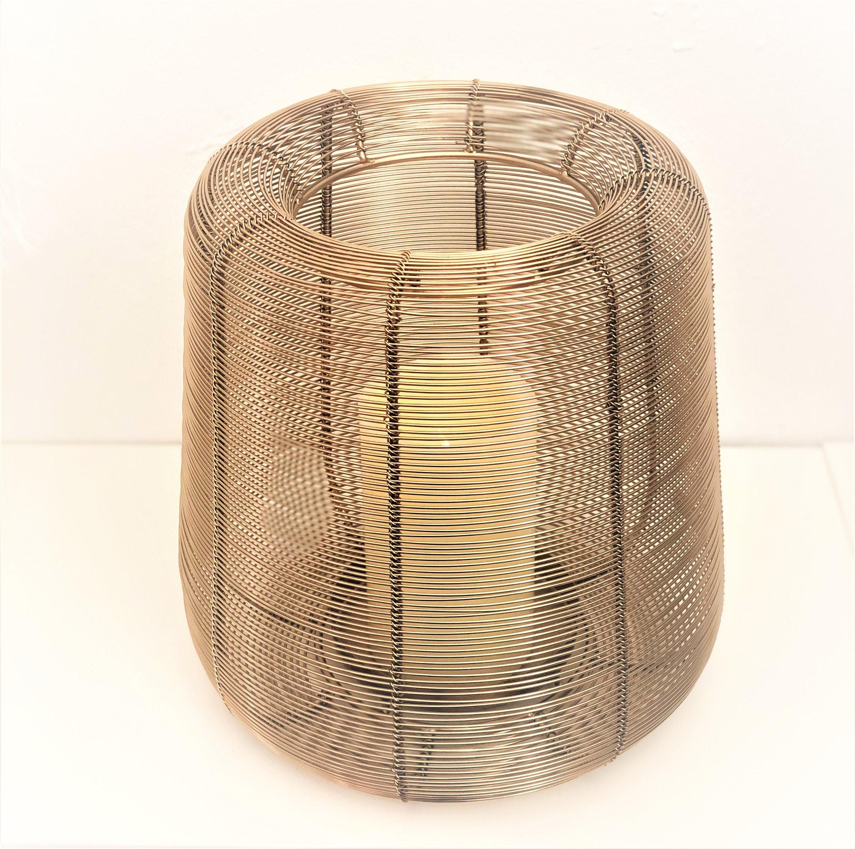 Windlicht | Draht | Metall | gold - Roo's Gift Shop