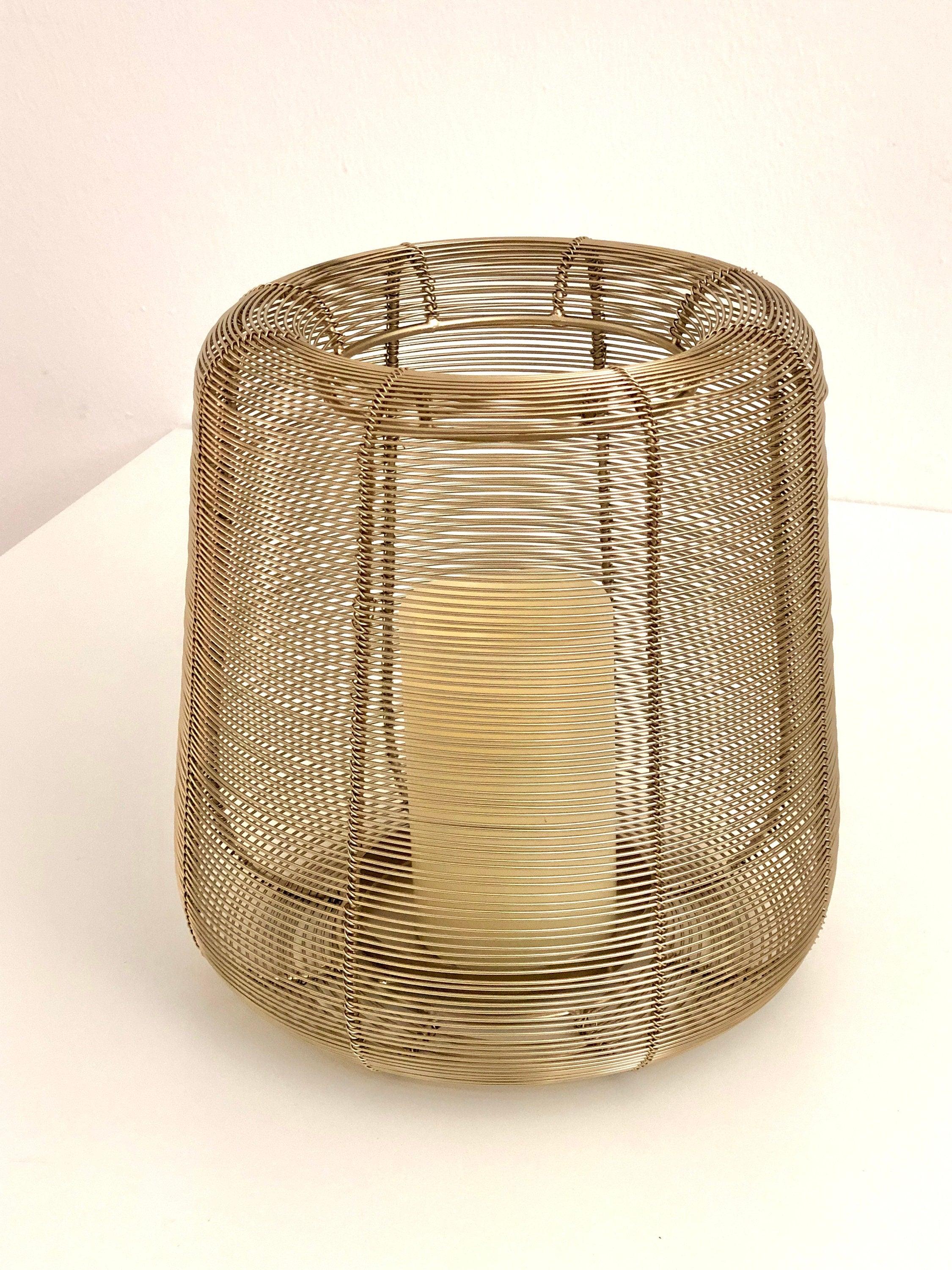 Windlicht | Draht | Metall | gold - Roo's Gift Shop