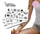Yoga Tattoos | temporäre Tattoos | 3 Sets | mehr als 50 Motive | Lotusblüte Namasté - Roo's Gift Shop