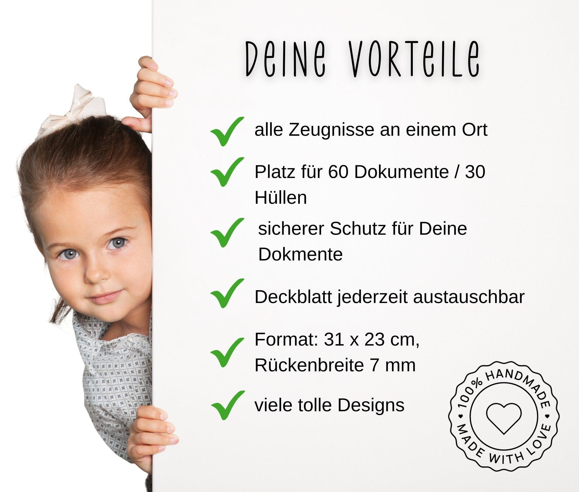 Zeugnismappe | personalisiert | Sammelmappe Zeugnisse - Roo's Gift Shop